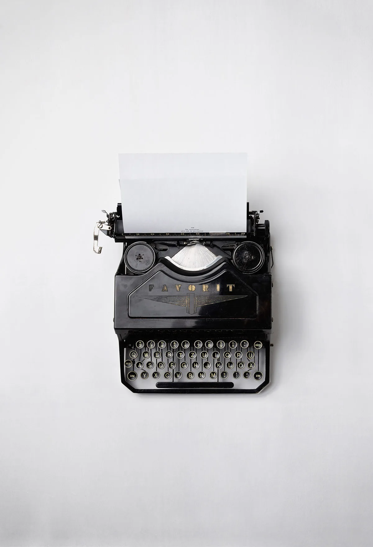Foto einer Schreibmaschine